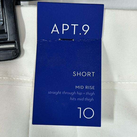 Apt. 9 Mid Rise White Shorts Size 10 NWT - Picture 6 of 9